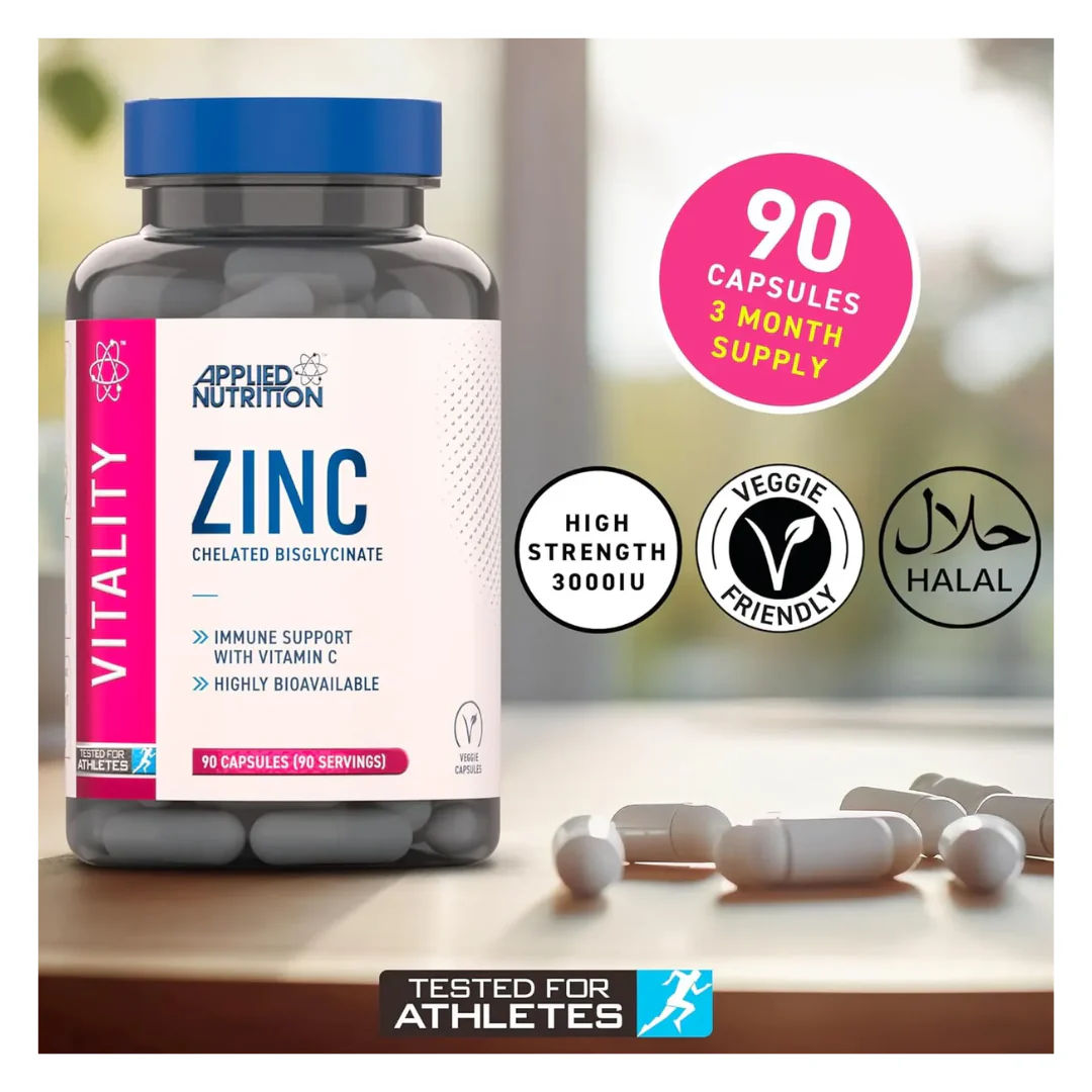 Applied Nutrition Zinc Vitality Tablets with Vitamin C, 90 Tablets