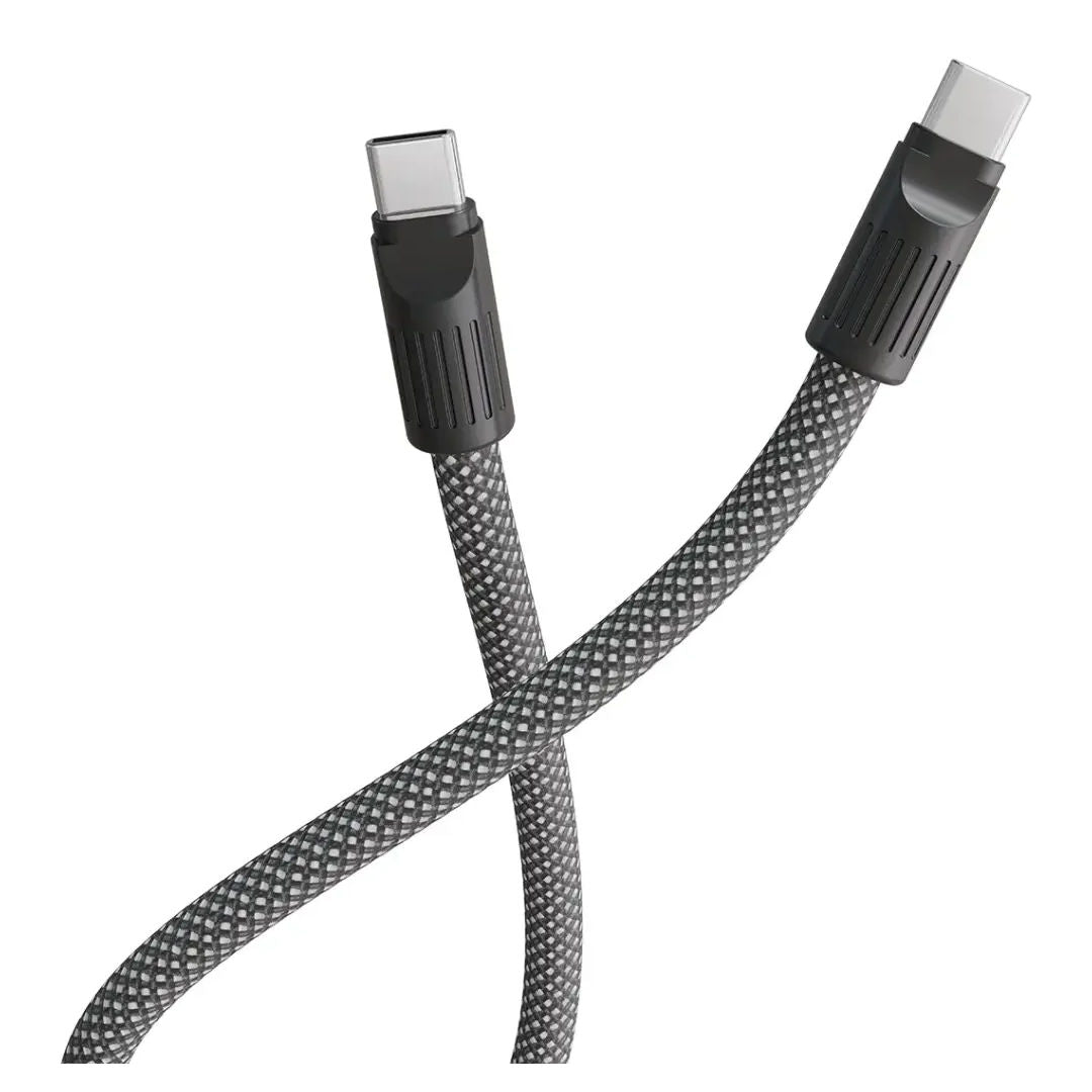 Levelo Tugo Type C to Type C 60W Lanyard Cable, Gray