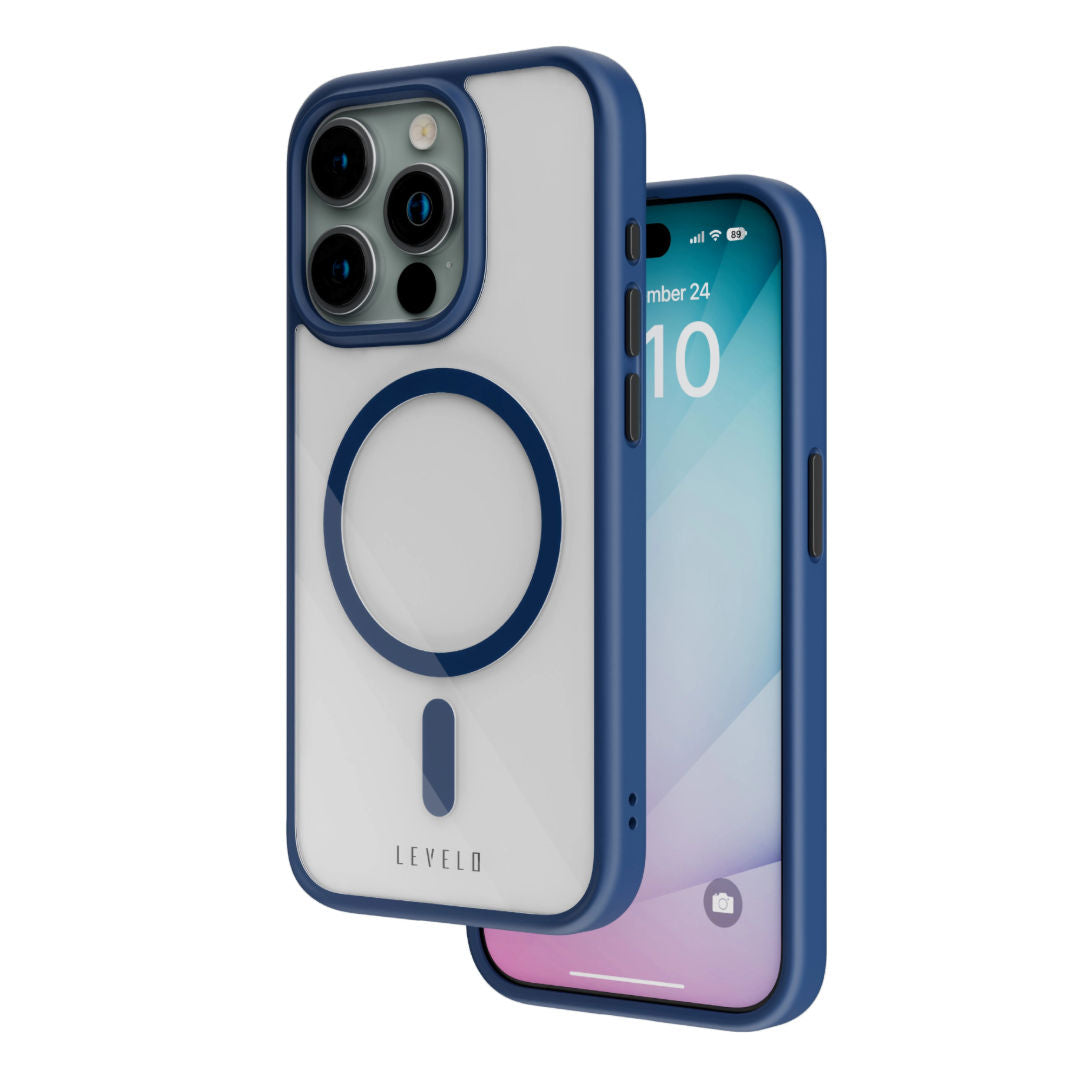 Levelo MagSafe Solo Case For iPhone 15 Pro/15 Pro Max, Clear View Technology, 3H Scratch Resistance