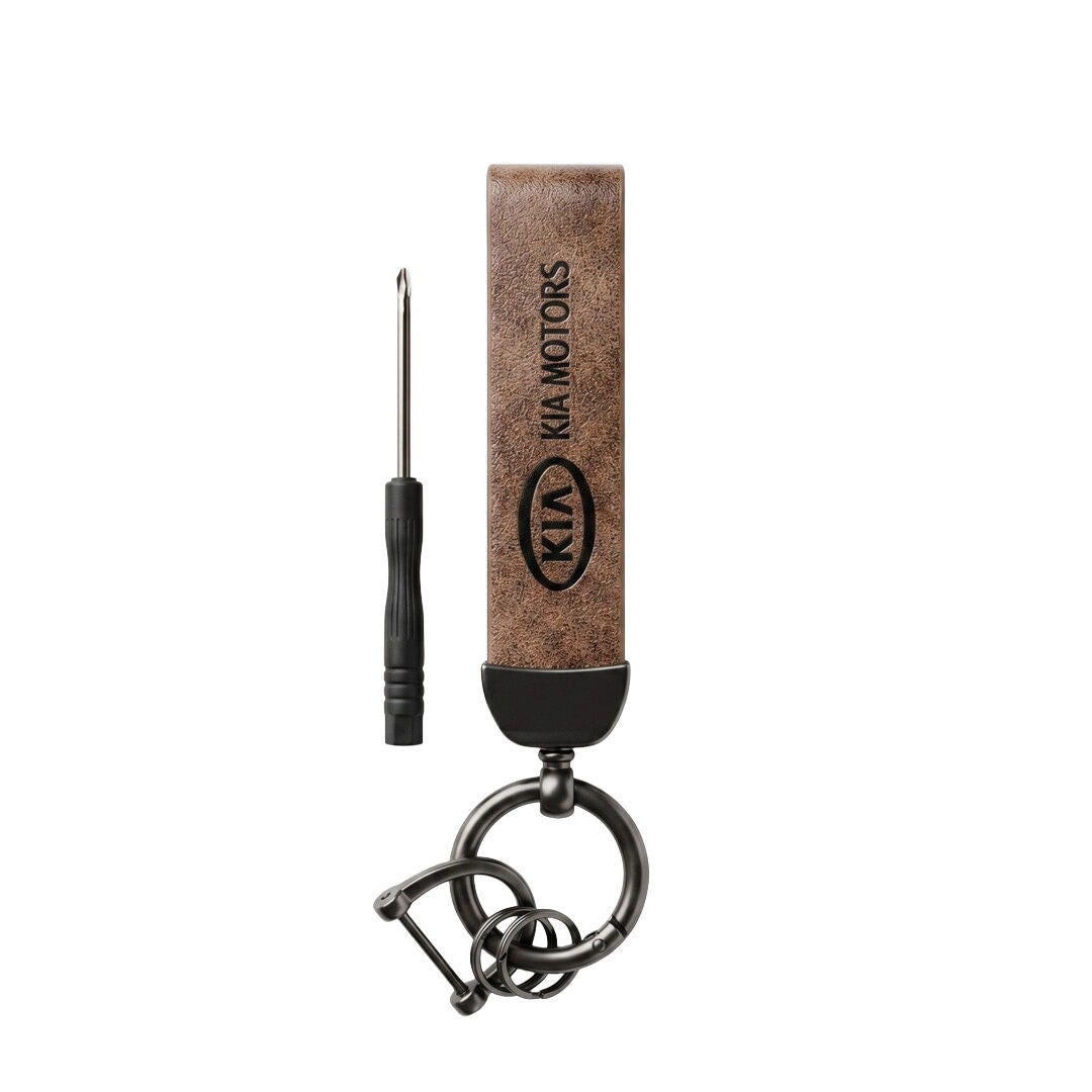 Premium Car Logo Leather Keychains