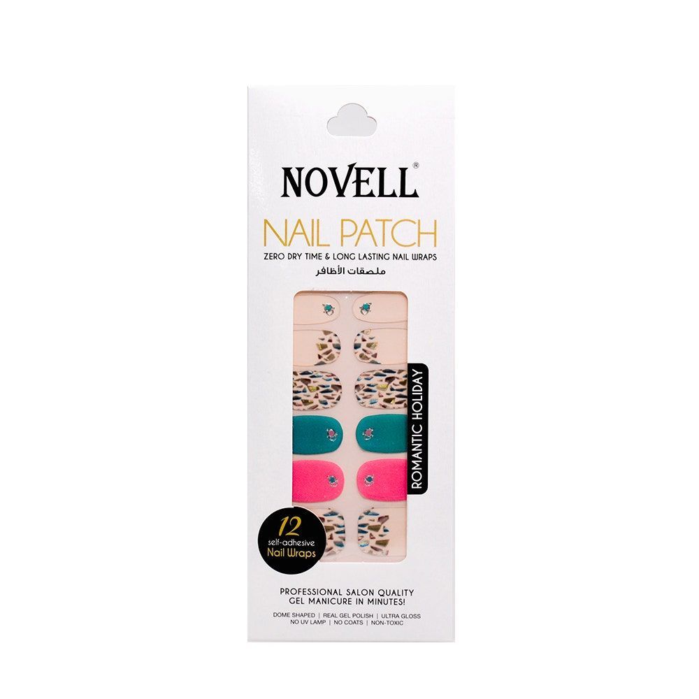 Novell Self-Adhesive Nail Patch, 12 Pieces
