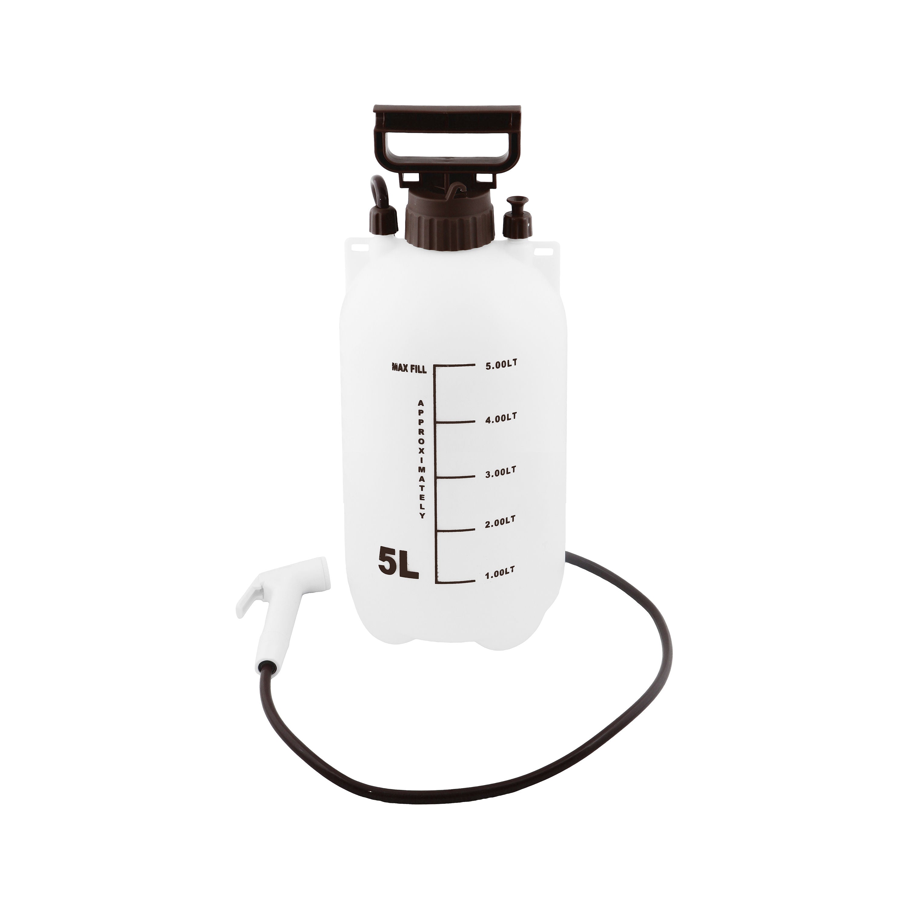 3L Portable Manual Pressure Water Sprayer & Handheld Bidet Pump, White