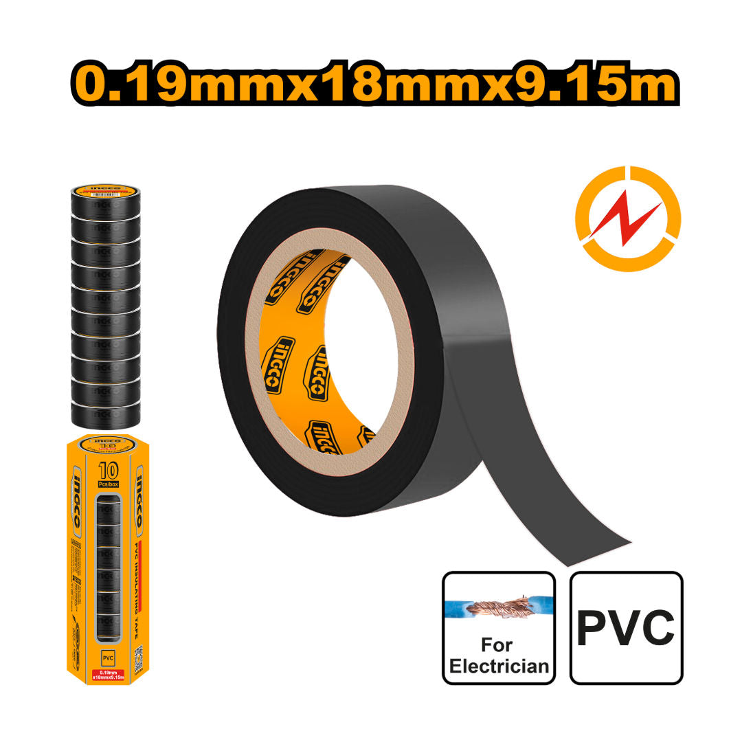 INGCO PVC Insulating Tape, Black