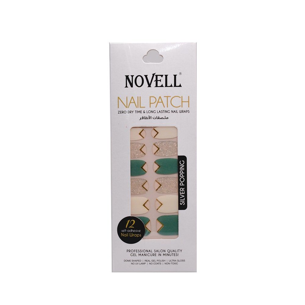 Novell Self-Adhesive Nail Patch, 12 Pieces