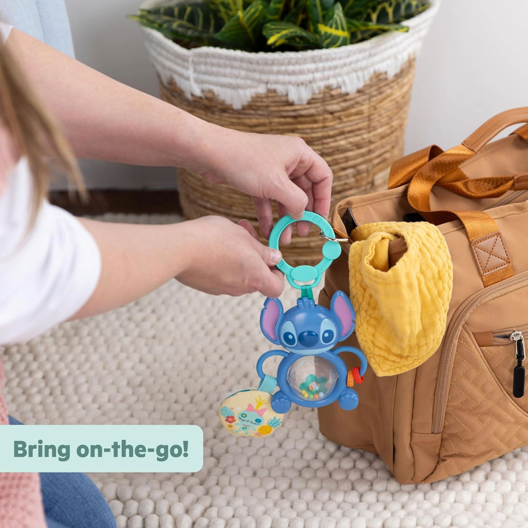 Bright Starts Disney Baby Lilo & Stitch Stitch Tummy Tumble Activity Toy (14 x 26.9cm), 0 months+