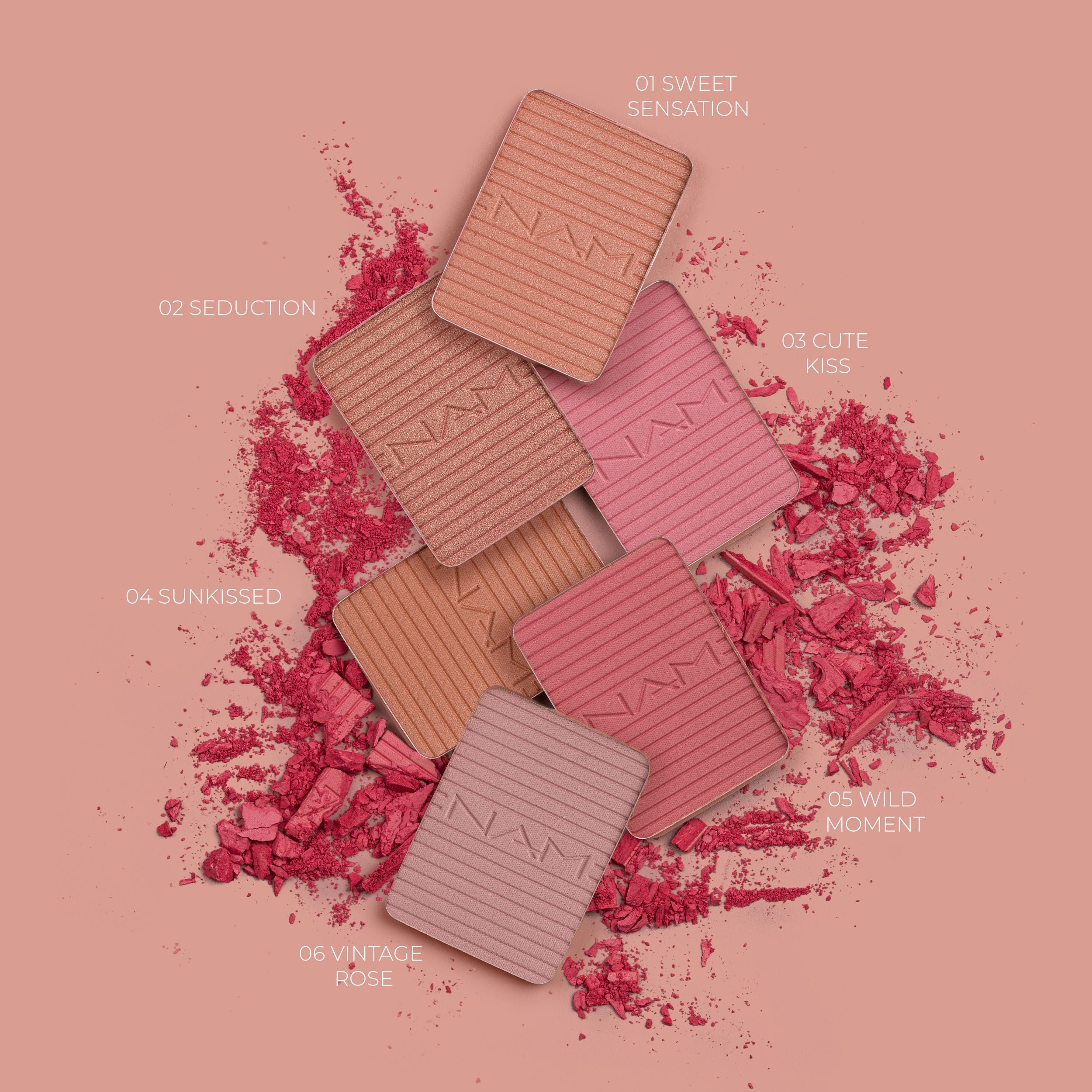 NAM Touch of Color Blusher, Vegan Satin Powder Blush, 7gm
