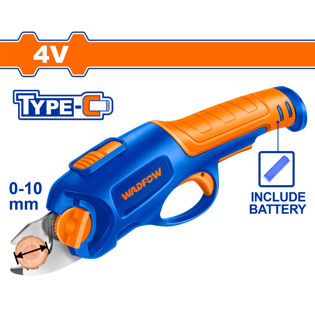 مقص مستقيم لاسلكي من WADFOW، شفرة قابلة للتغيير، يعمل ببطارية USB-C أو بطارية