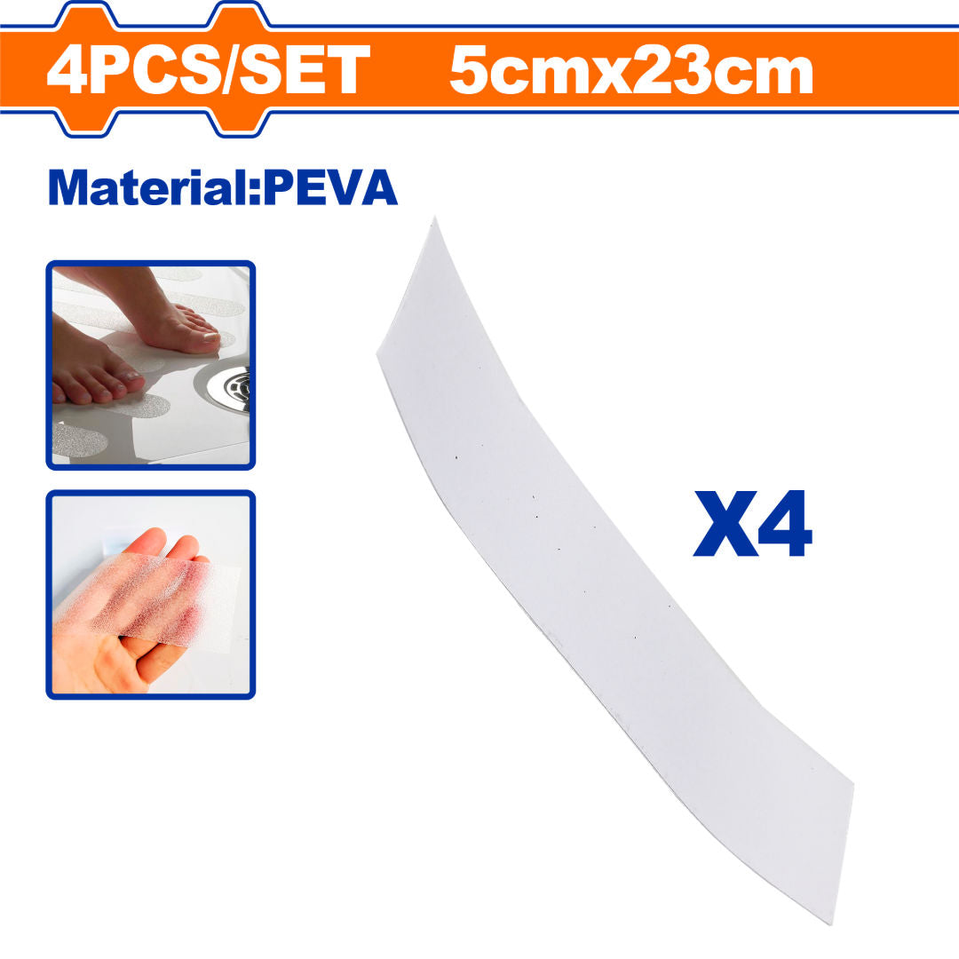 WADFOW Peva Anti-Slip Tape (4 pieces), 5cm × 23cm × 0.78mm