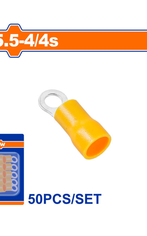 WADFOW Insulated Electrical Terminal Connector Sets, 50 Piece Wire Crimp Terminals, Color Coded, Blister Packed