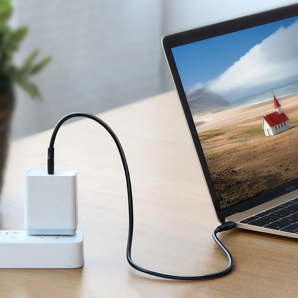 كابل UGREEN US286 المضفر للشحن السريع من USB-C إلى USB-C بقدرة 60 واط، بطول 2 متر