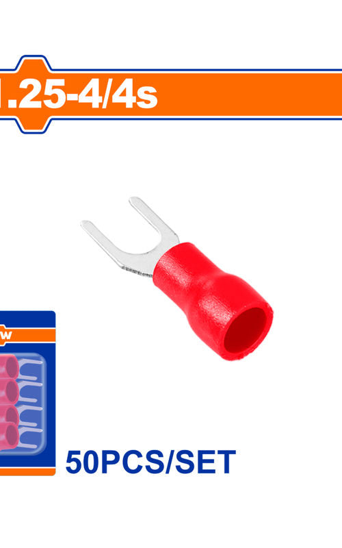 WADFOW Insulated Electrical Terminal Connector Sets, 50 Piece Wire Crimp Terminals, Color Coded, Blister Packed