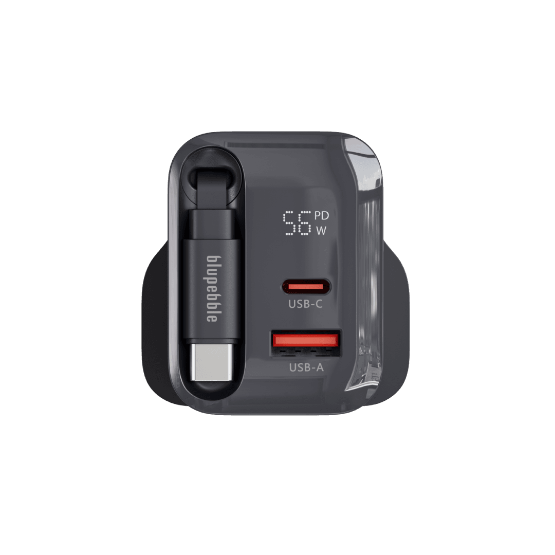 Blupebble Powercore 67W 2 Ports Pd Gan Fast Charger Pd67W With Led Indicator, Black