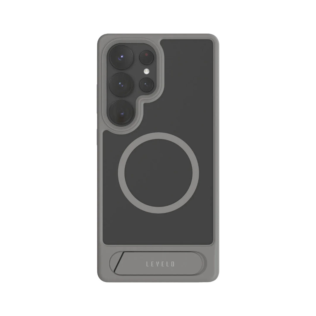 Levelo Matteo with Bottom Stand Grip Case For Samsung S25 Plus & S25 Ultra