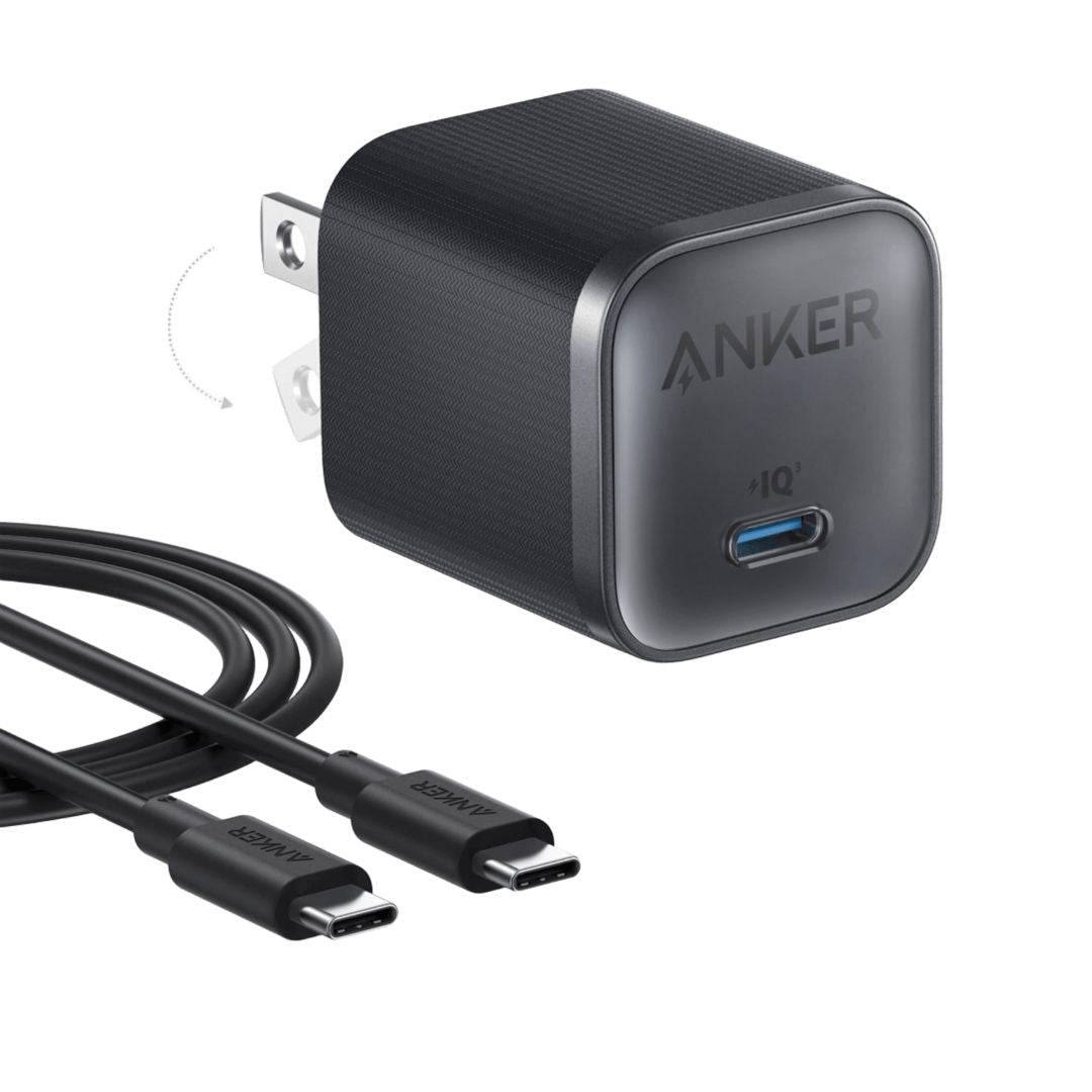 Anker Nano 45W USB-C Charger with USB-C Cable, Black