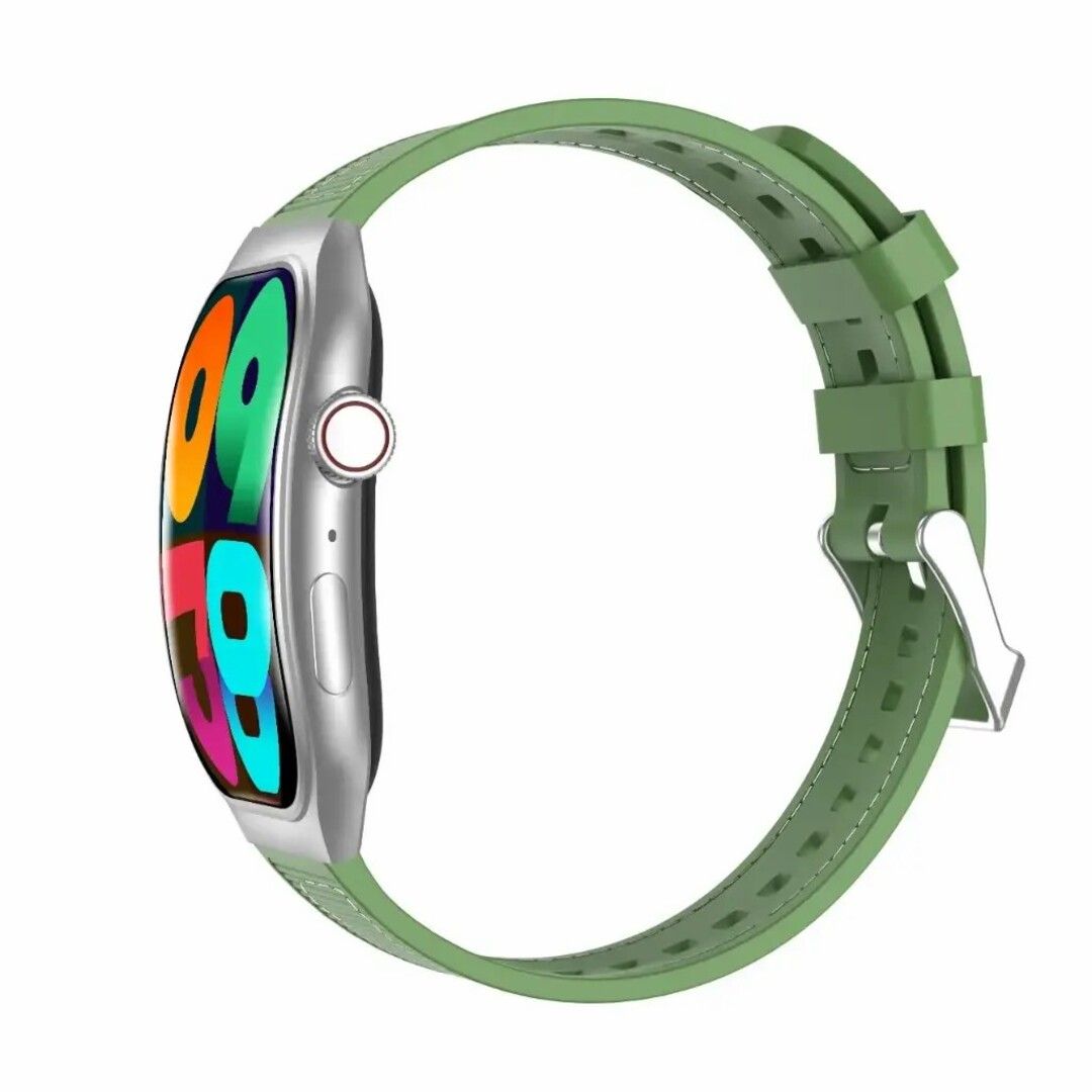 Green Lion Ridge Smart Watch, Silver & Green