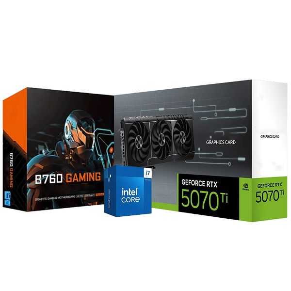 PC PARTS UPGRADE: Z790 DDR5 Gaming Motherboard, Intel Core i7 14700K, Geforce RTX 5070Ti Graphics Card Bundle.