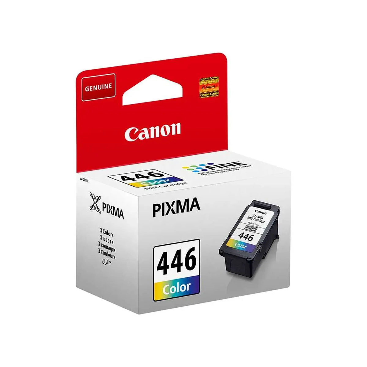 Canon Pixma CL-446 Tri-Color Genuine Ink Cartridge, Cyan, Yellow, Magenta
