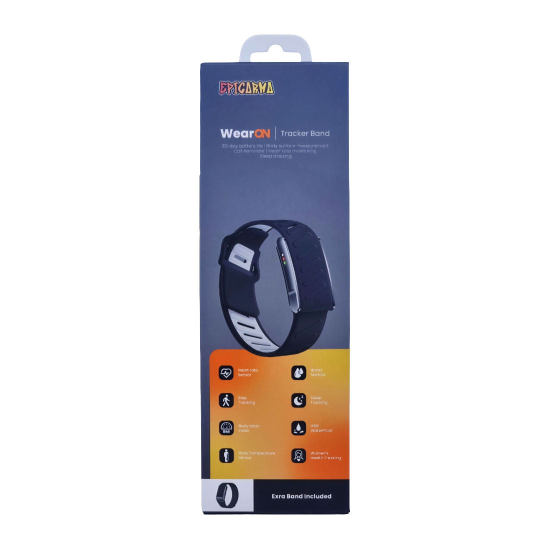 EPICARMA WearOn Tracker Band with Extra Band Included - Black